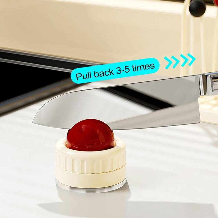 Kyrotech Vantuzlu Bıçak Bileyici | Yapışkanlı Kaymaz Tabanlı Pratik Bileme Aparatı | Mutfak, Şef, Meyve, Ekmek Bıçağı ve Makas İçin Hızlı ve Etkili Bileyici - 6