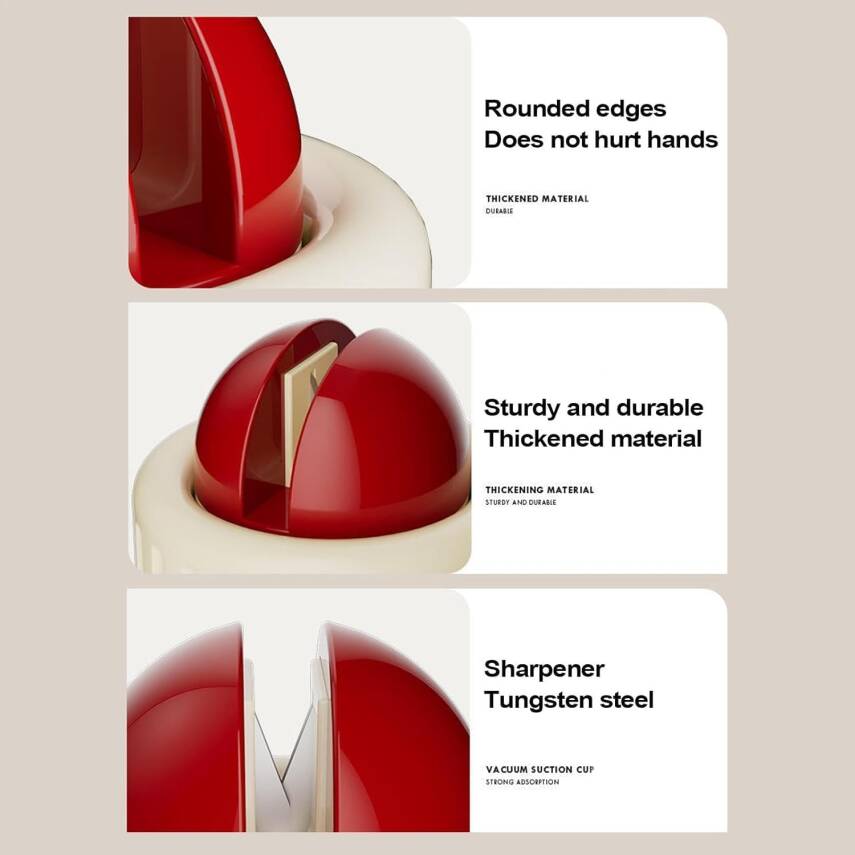 Kyrotech Vantuzlu Bıçak Bileyici | Yapışkanlı Kaymaz Tabanlı Pratik Bileme Aparatı | Mutfak, Şef, Meyve, Ekmek Bıçağı ve Makas İçin Hızlı ve Etkili Bileyici - 7