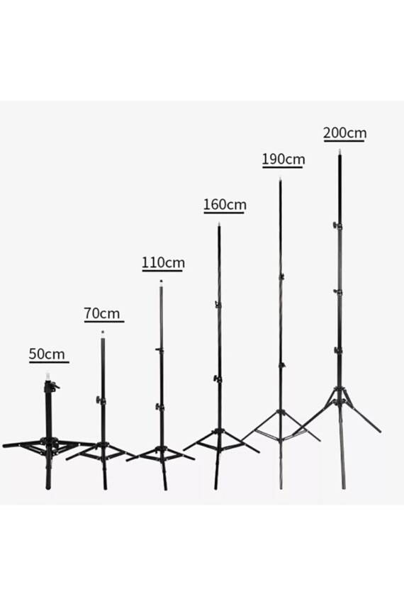 Tripod 2 Metre Ateş Ölçer Tripod Kamera Tripod ışık Ayağı Tripod Monopod - 2