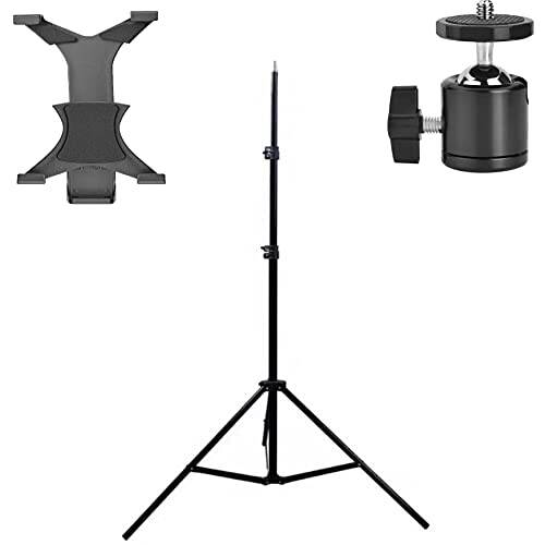 Tripod Ayaklı Tablet Tutucu, 360 Derece Hareketli, 2 Metre Uzanabilir Mafsallı - 6